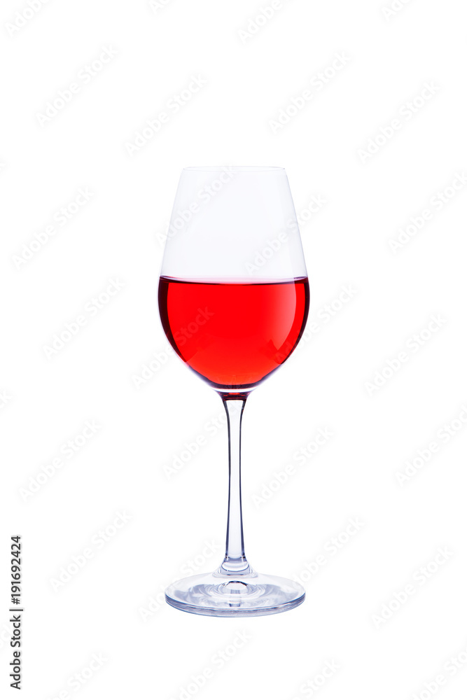 Glass red wine isolated on white background. Realistic photo image. Glass red wine isolated on white background. Realistic photo image.