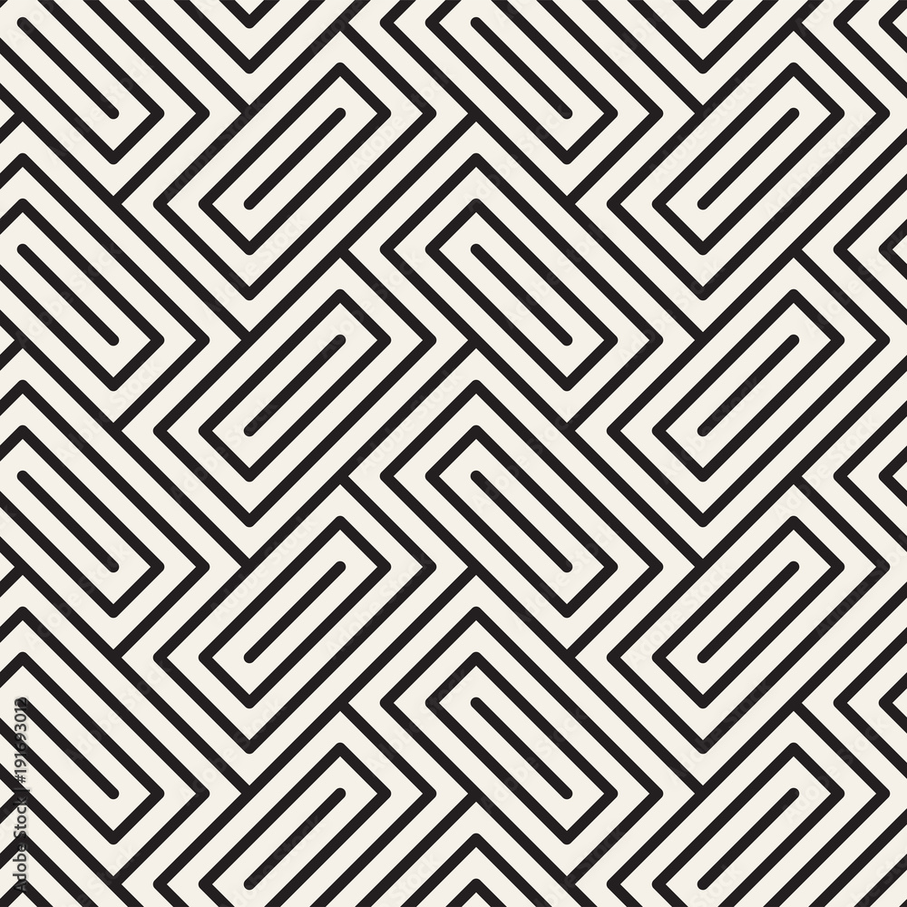 Vector seamless lattice pattern. Modern stylish texture with monochrome trellis. Repeating geometric grid. Simple design background.