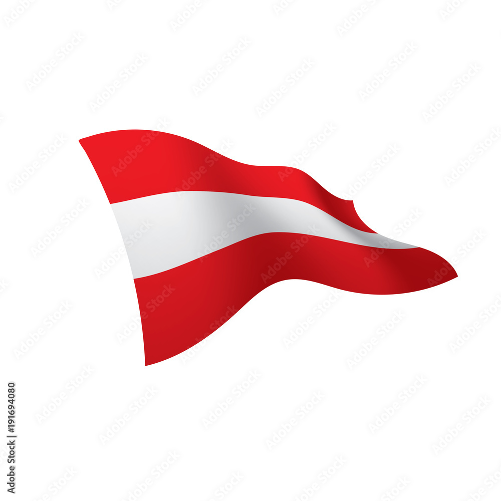 Naklejka premium Austria flag, vector illustration