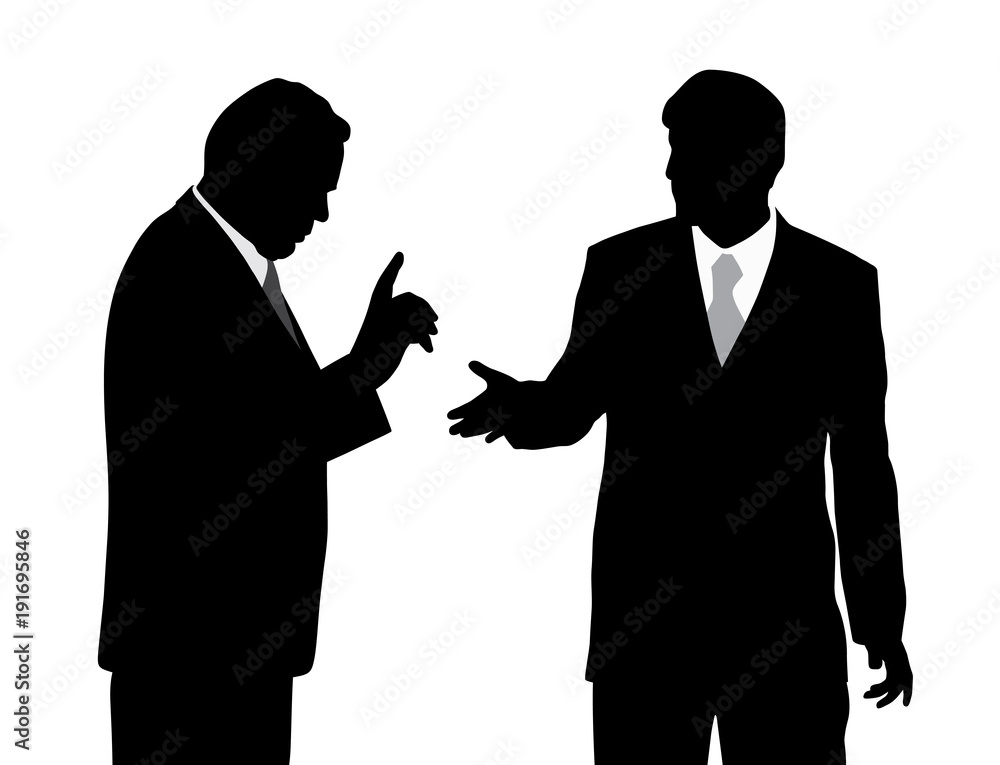 Two businessmen arguing