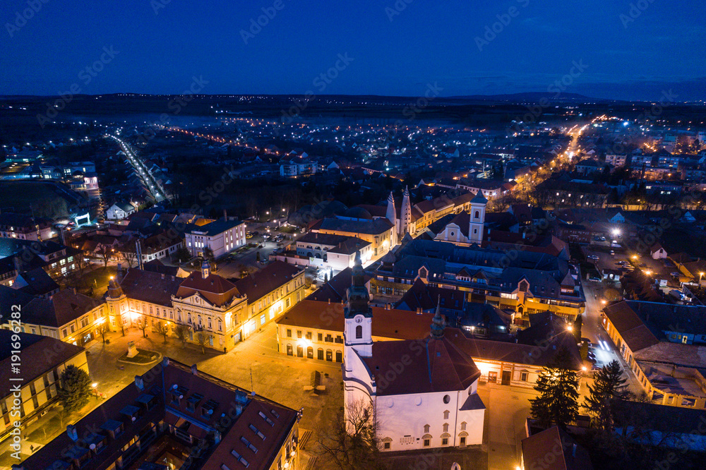 Fototapeta premium Bird eye view of Szigetvar