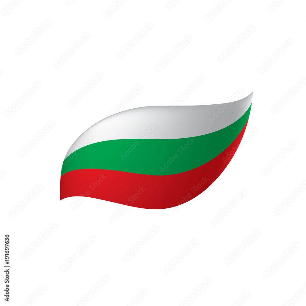 Obraz premium Bulgaria flag, vector illustration