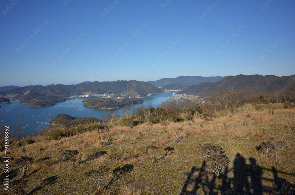 日本の岡山県の片上湾