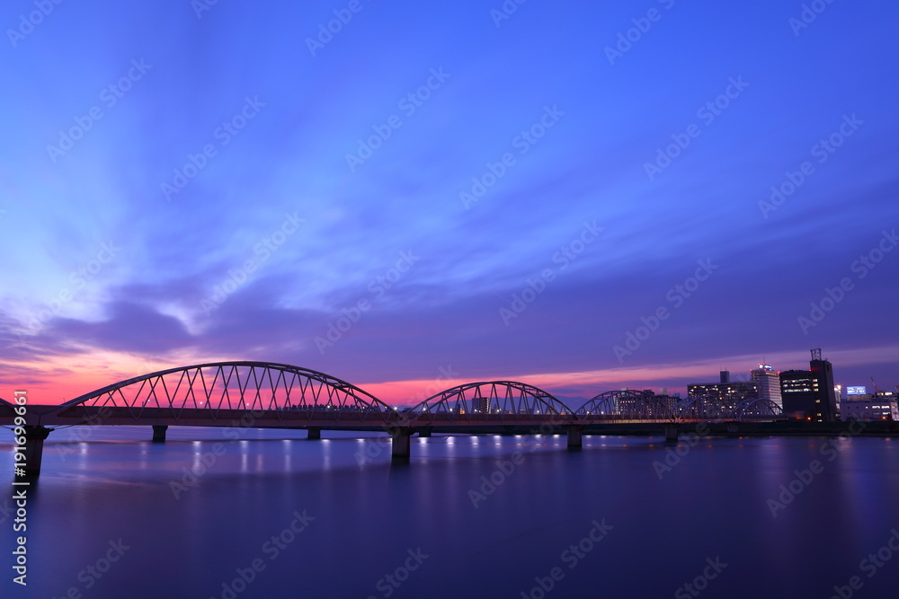 Obraz premium Osaka night view