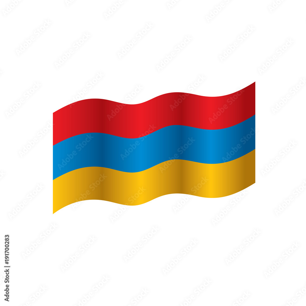 Fototapeta premium Armenia flag, vector illustration
