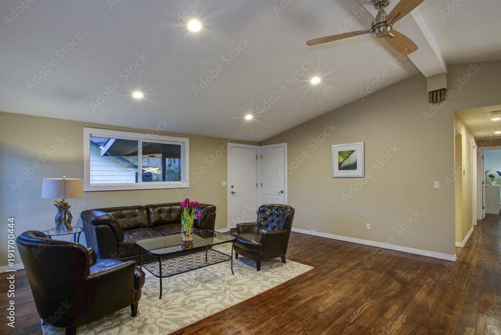 Fototapeta premium Luxury great room design with open floor plan