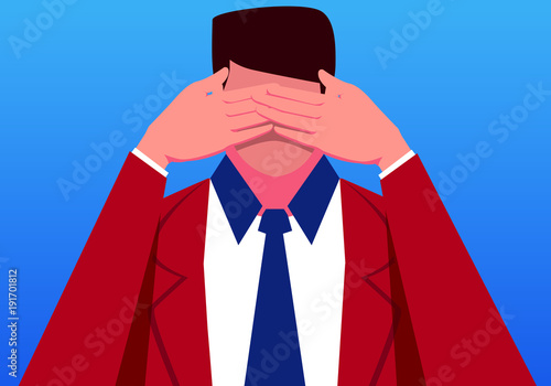 Cover your eyes with both hands