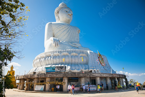 Marble statue of Big Buddha in Phuket, Thailand photo