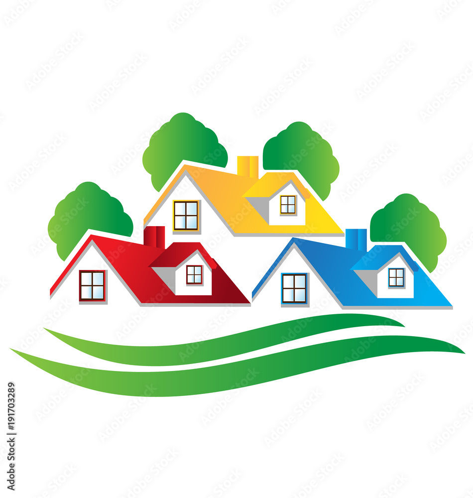 Real estate houses logo 