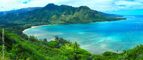 ハワイ クラウチング・ライオン岩ハイキングからの風景