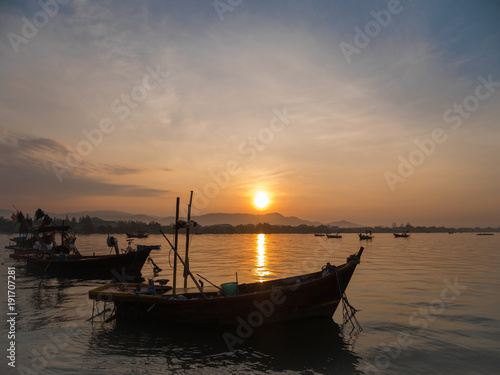 Fishing boats in the morning