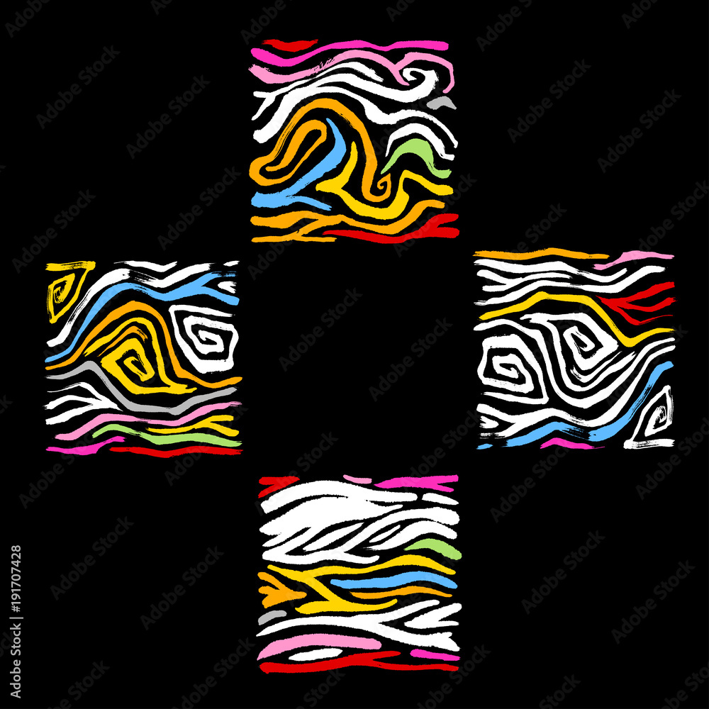 Obraz premium 얼룩말 무늬 / 손으로 그린 지브라 패턴