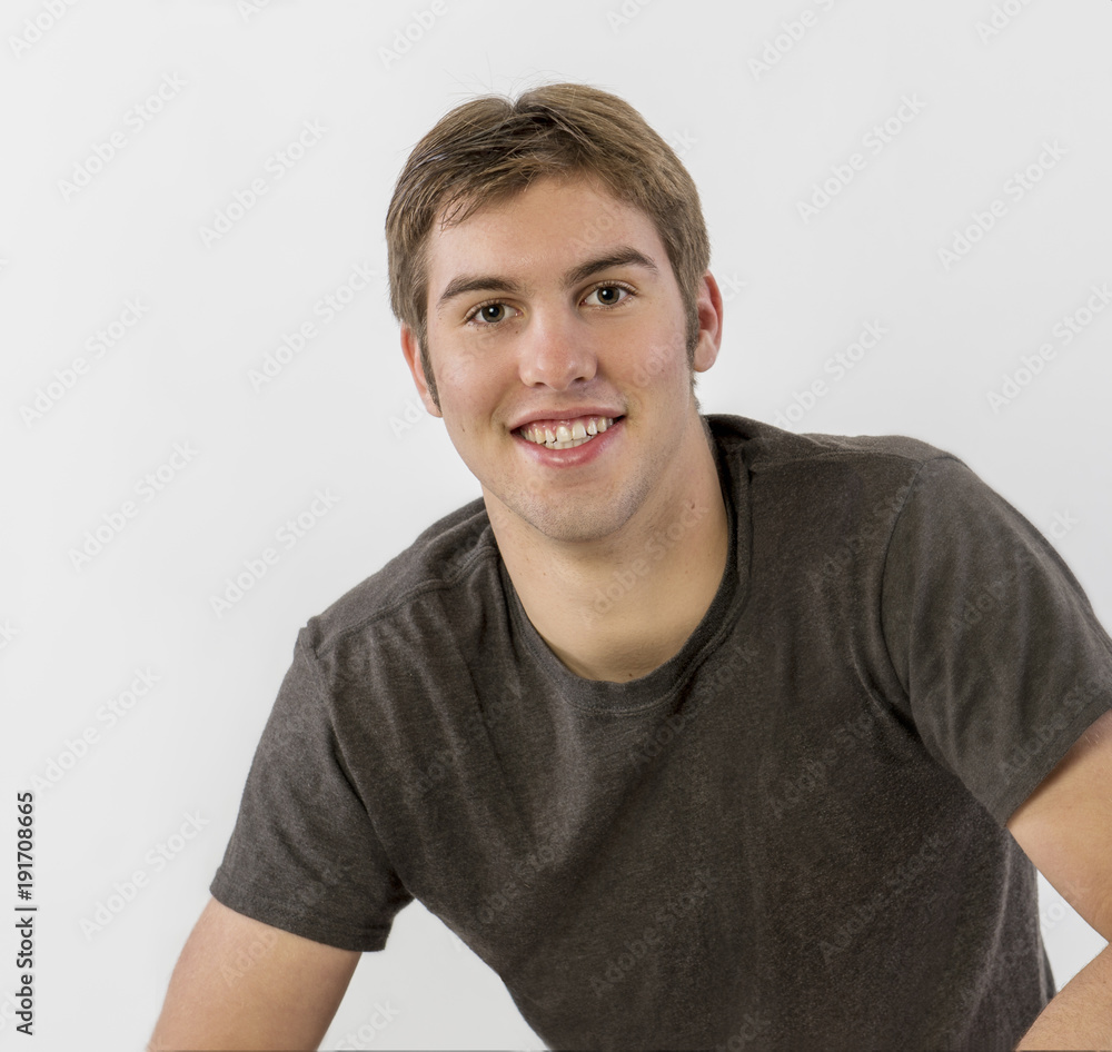 Casual, smiling, young man isolated on white background Casual, smiling, young man isolated on white background