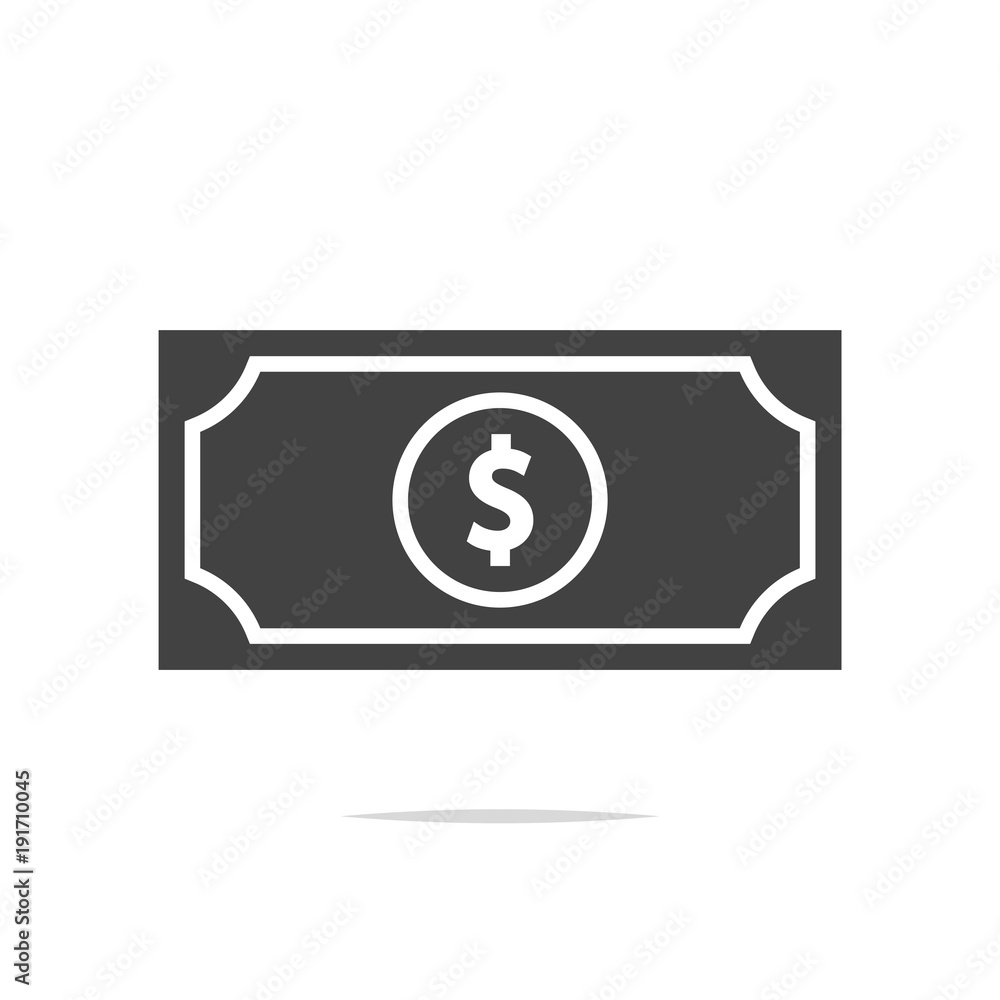 Dollar money icon vector isolated Dollar money icon vector isolated