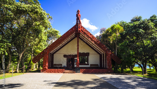 Konstfotografi Traditional Maori House in Waitangi
