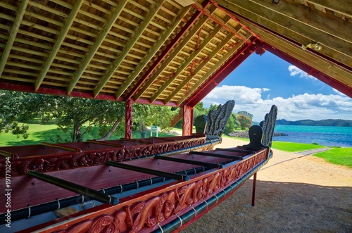 Wallpaper Mural Traditional Maori War Canoe in Waitangi Torontodigital.ca