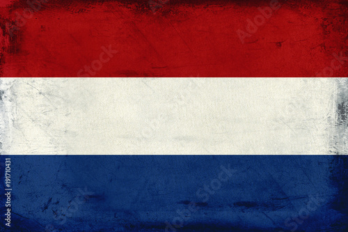 Vintage national flag of Netherlands background 