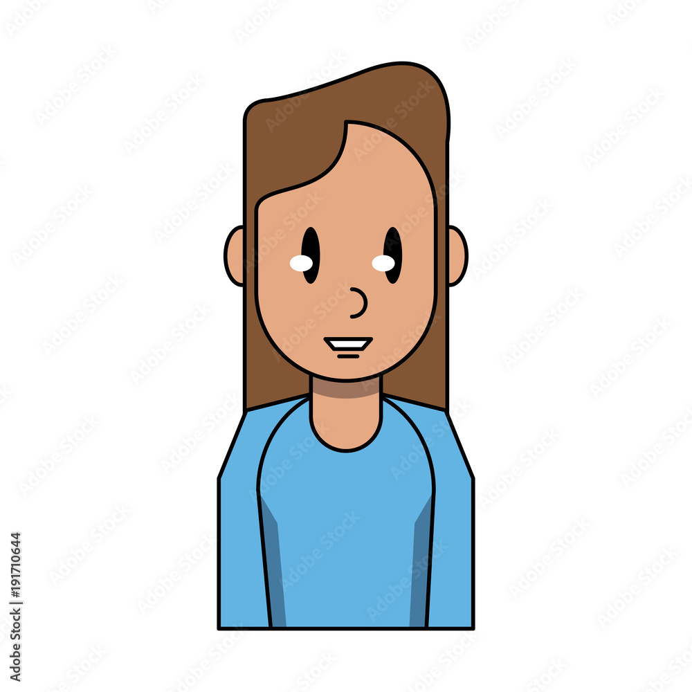 Young woman cartoon icon vector illustration graphic design Young woman cartoon icon vector illustration graphic design