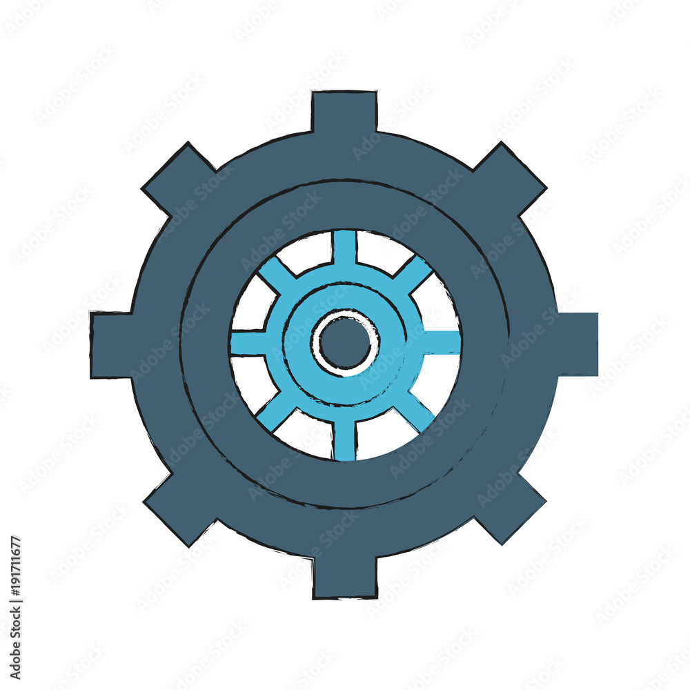 Gear machinery pieces icon vector illustration graphic design Gear machinery pieces icon vector illustration graphic design