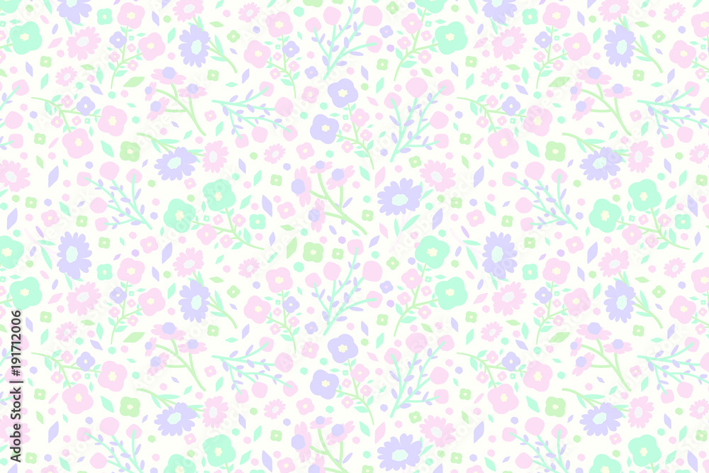 Seamless pattern of wild flowers background. Seamless pattern of wild flowers background.