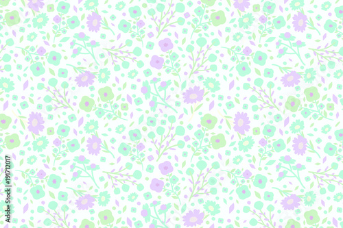 Seamless pattern of wild flowers background.