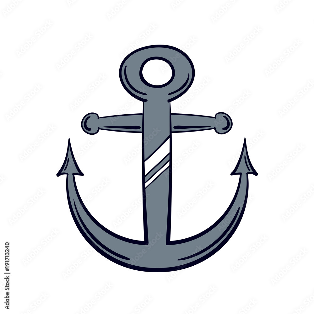 Anchor Isolated On White Anchor Isolated On White