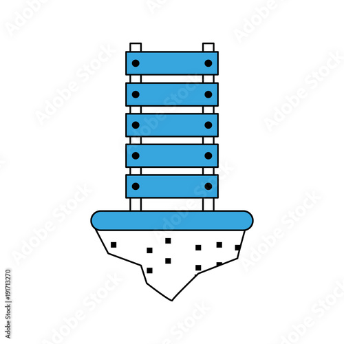 Videogame terrain ground icon vector illustration graphic design