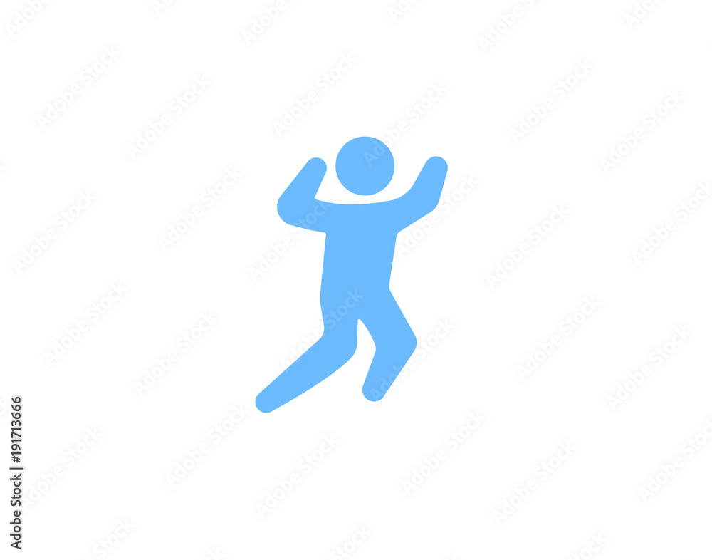 Dance icon, human dancing symbol Dance icon, human dancing symbol