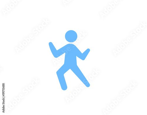 Dance icon, human dancing symbol 