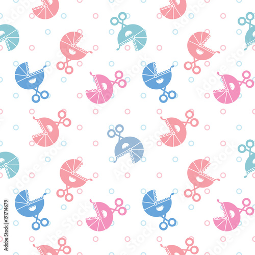 vector seamless background pattern baby strollers