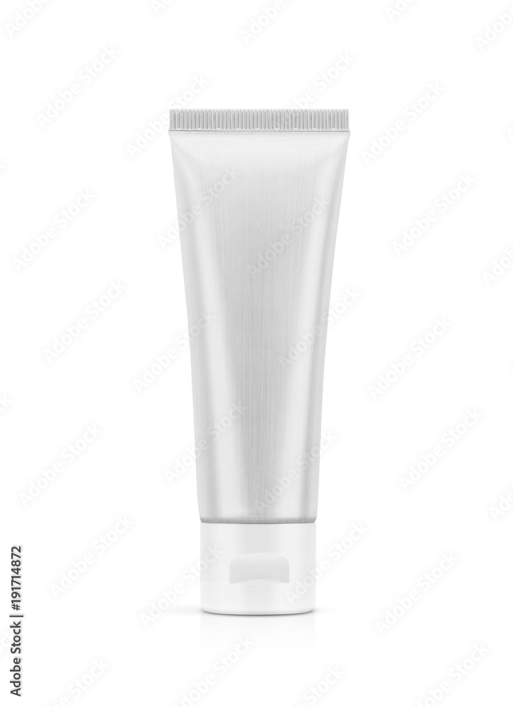 blank packaging aluminum toothpaste tube isolated on white background blank packaging aluminum toothpaste tube isolated on white background
