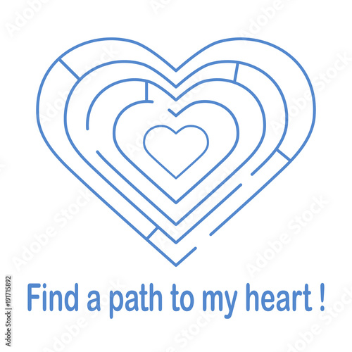 Labyrinth to the heart. Valentine's Day