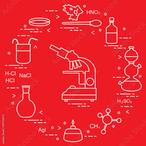 Chemistry scientific, education elements.