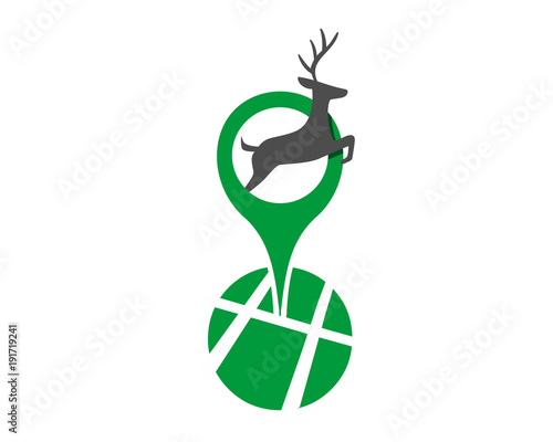 deer marker reindeer deer elk stag image vector icon logo silhouette 1
