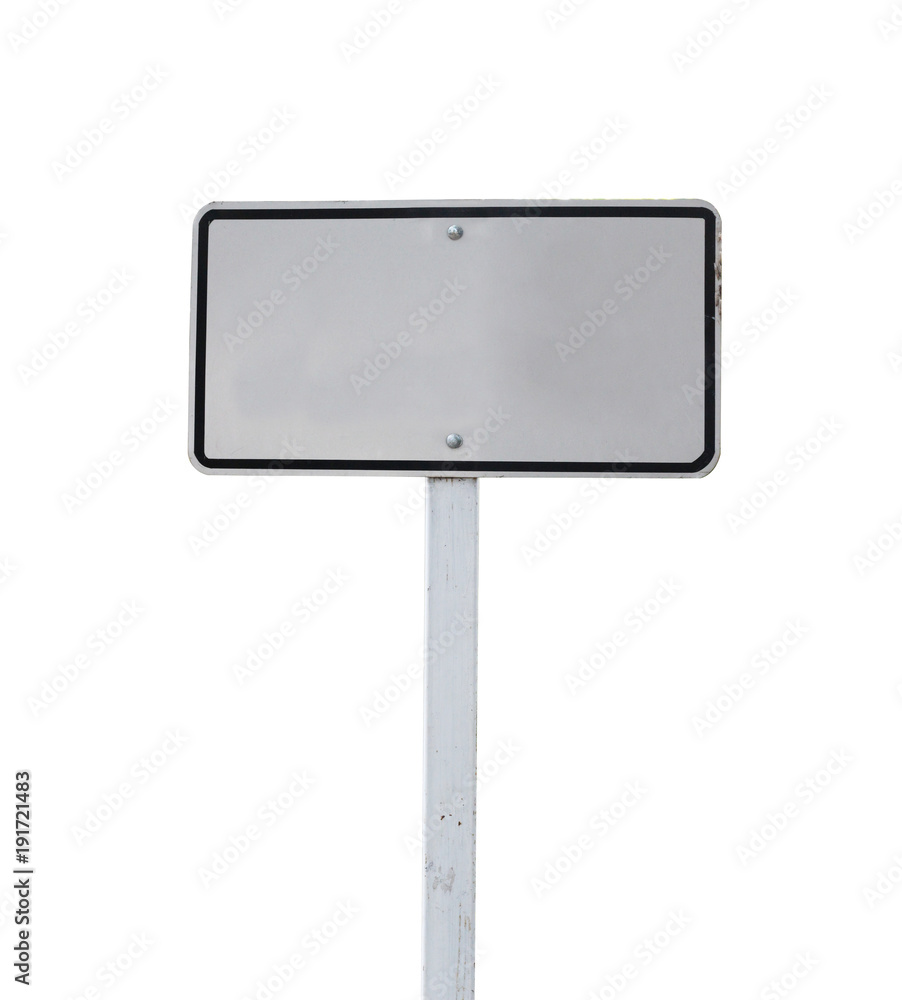 Blank traffic sign isolated on white background (with clipping path) Blank traffic sign isolated on white background (with clipping path)