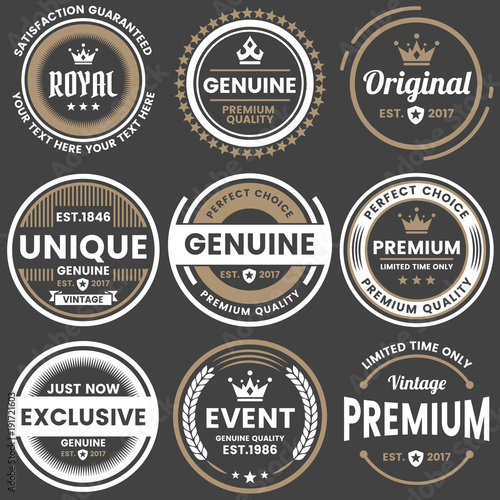 Vintage Retro Vector Logo for banner