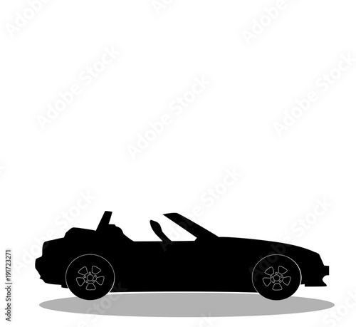 sport car without roof logo, sign, label, clip art for design.