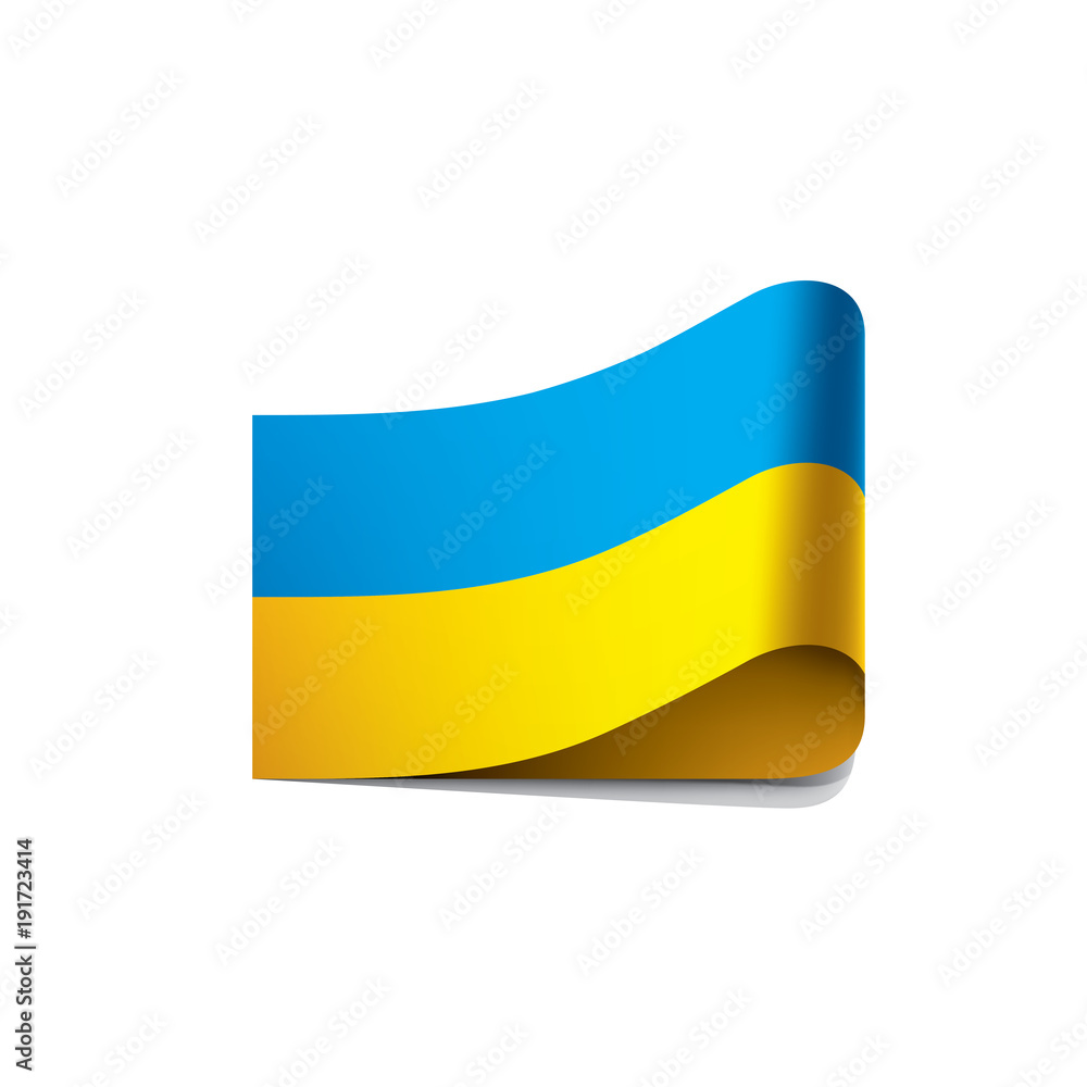 Obraz premium Ukraine flag, vector illustration