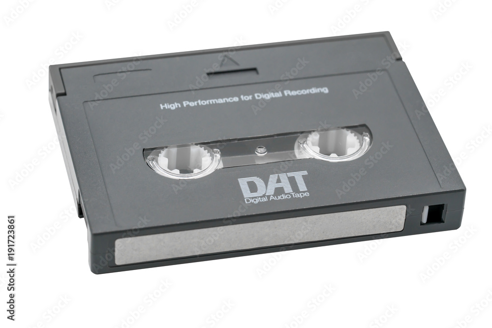 Digital audio tape isolated on white background. Digital audio tape isolated on white background.