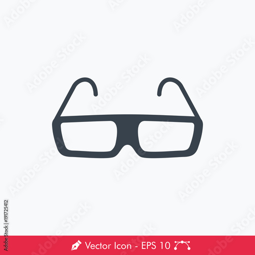3D Glasses Icon / Vector