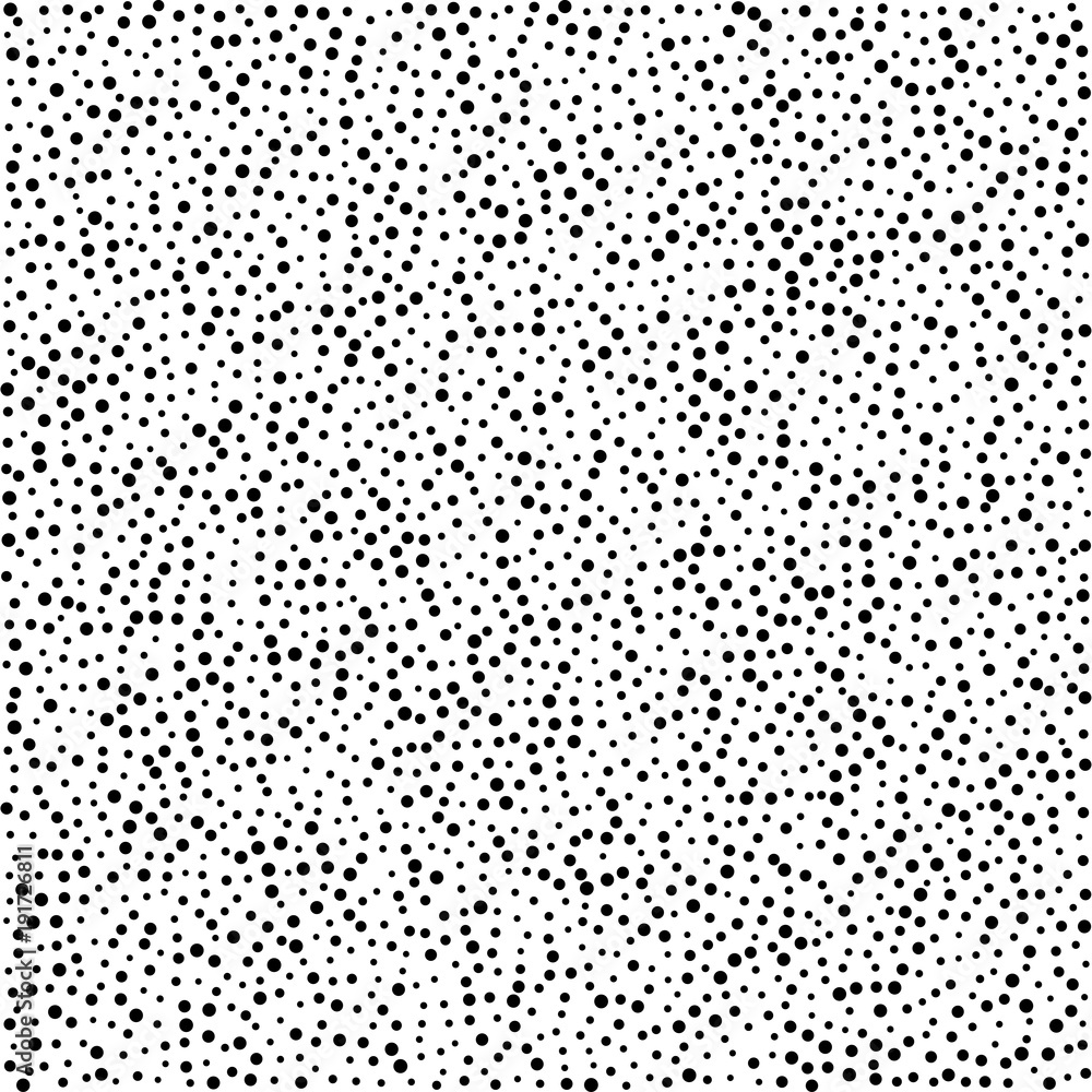 Black dots seamless pattern for textile cloth industry. Vector illustration