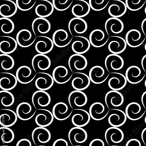 Spiral black on a white background.Seamless pattern.An abstract texture. For backgrounds ,fabric, Wallpaper.