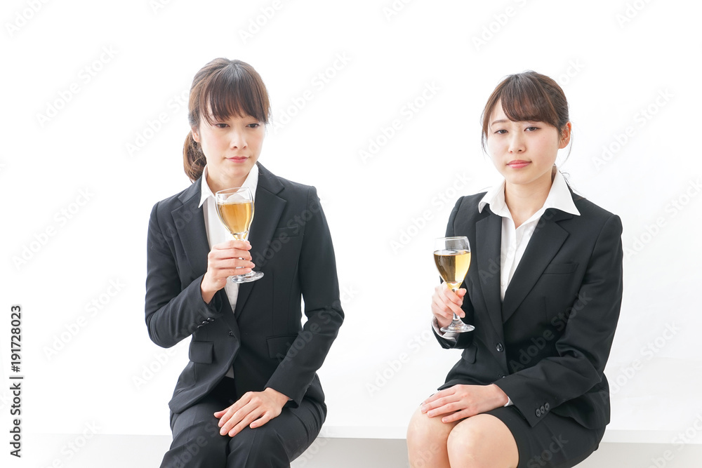 Young women drinking alcohol image Young women drinking alcohol image
