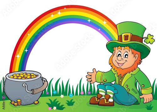 Sitting leprechaun theme image 2