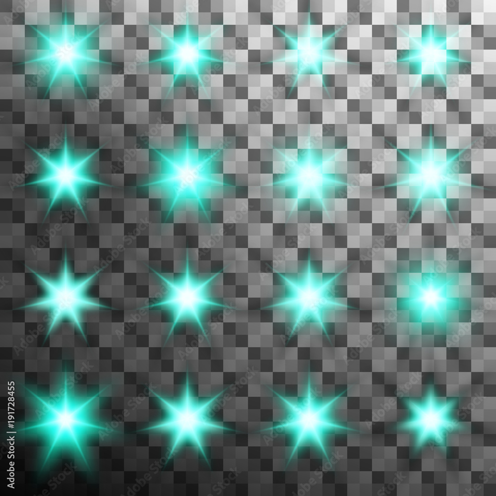 Set of burst light flash glow with flare. Transparent background only in EPS 10 Set of burst light flash glow with flare. Transparent background only in EPS 10