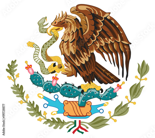 Mexico coat of arms. Vector illustration