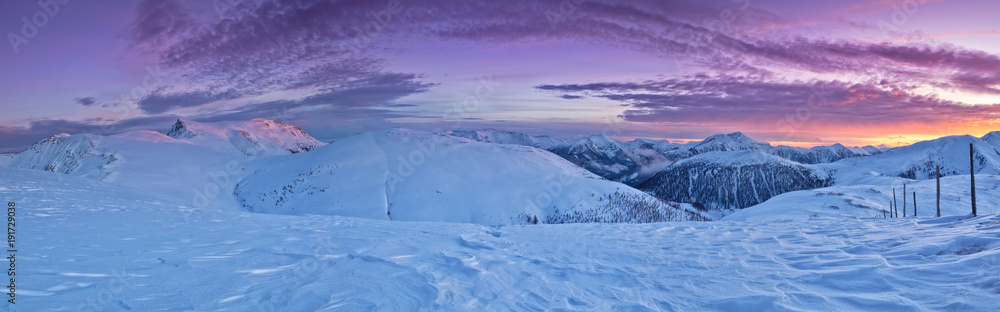 Beautiful panoramic Alpine landscape in winter Beautiful panoramic Alpine landscape in winter
