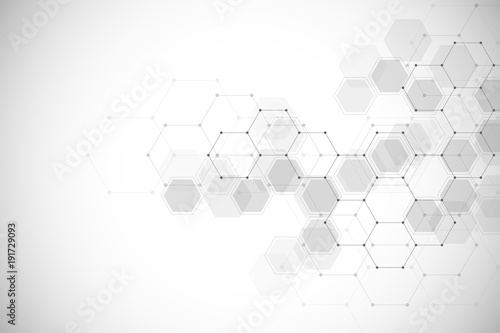 Abstract medical background with molecules structure.