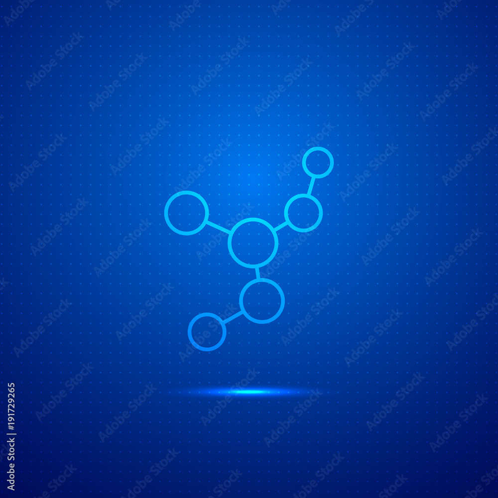 Molecule and atom icon. Molecule and atom icon.