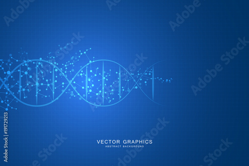 Molecule DNA system, science and medicine concepts.